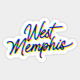 West Memphis -3-D Script Sticker